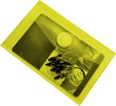 EXXO-HFP # 90653 - Dossier de carte de visite - Dossier de carte de crédit - Fermeture velcro - Jaune - 10 pièces (1 paquet de 10 pièces)