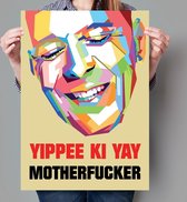 Poster Pop Art Bruce Willis - Yippee Ki Yay - 50x70cm