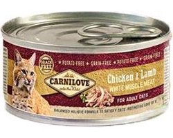 Carnilove kat 6-pack  (6x100 gram) Kip & Lam