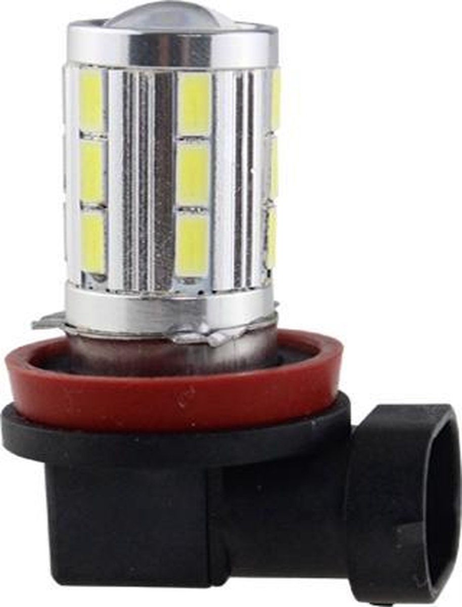 Auto LEDlamp LED H11 mistlamp 21SMD xenon wit 6500K met lens 10