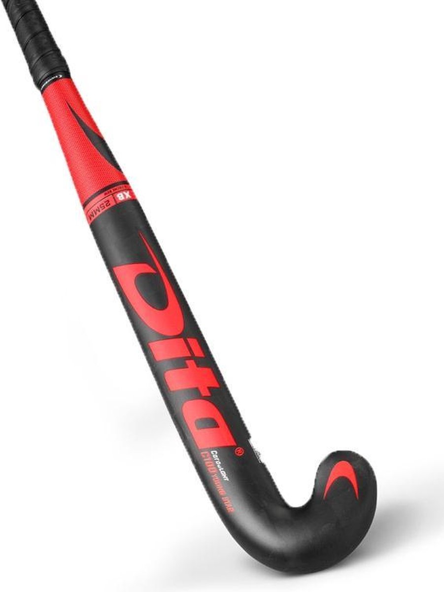 Dita CarboLGHT Younstar C100 X-bow (* max 50 KG) - Fluo Red/Black - Hockeystick Kids - 1118.007