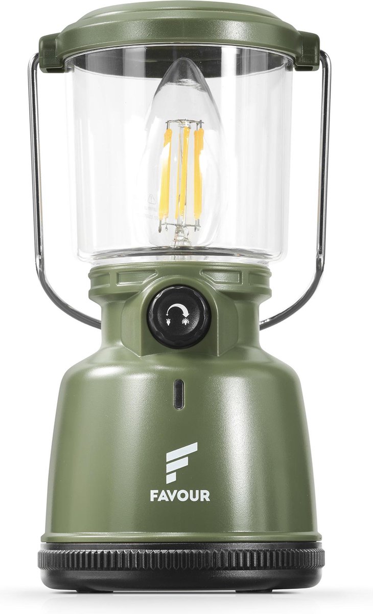 Favour L0818 Retro Camping lamp oplaadbaar LED, 320 Lumen, IP64