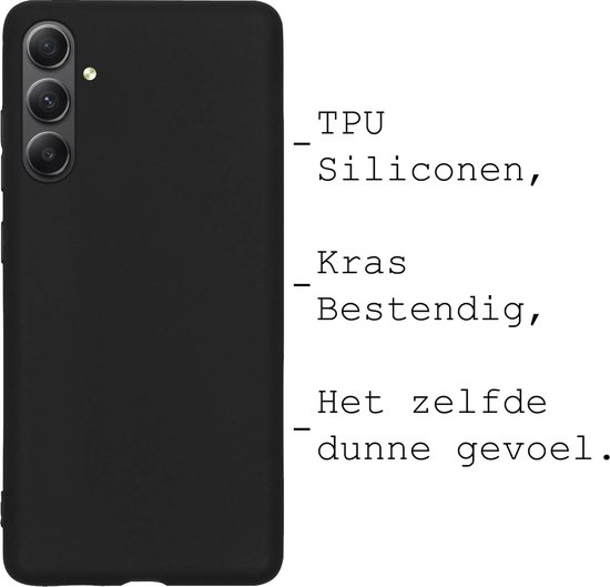 Coque arrière en Siliconen Samsung Galaxy A54 - Coque en silicone pour Samsung A54 - Zwart