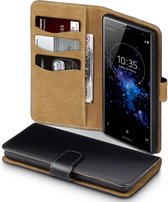 Qubits - wallet hoes - Sony Xperia XZ2 - TAN zwart