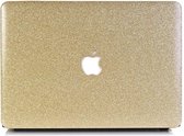 Lunso Geschikt voor MacBook Air 13 inch (2018-2019) cover hoes - case - Glitter goud