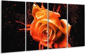 Peinture sur verre rose | Orange, noir | 160x80cm 4 Liège | Tirage photo sur verre |  F003565
