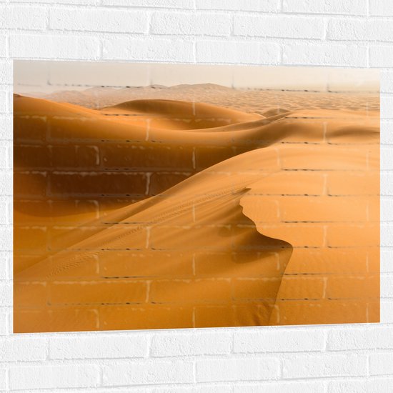 Muursticker - Grote Zandbergen in de Snikhete Woestijn - 100x75 cm Foto op Muursticker