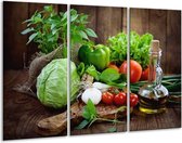 Peinture sur verre de légumes | Vert, marron | 120x80cm 3 Liège | Tirage photo sur verre |  F006132