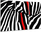 Peinture sur verre Abstrait | Noir, blanc, rouge | 120x80cm 3 Liège | Tirage photo sur verre |  F002214
