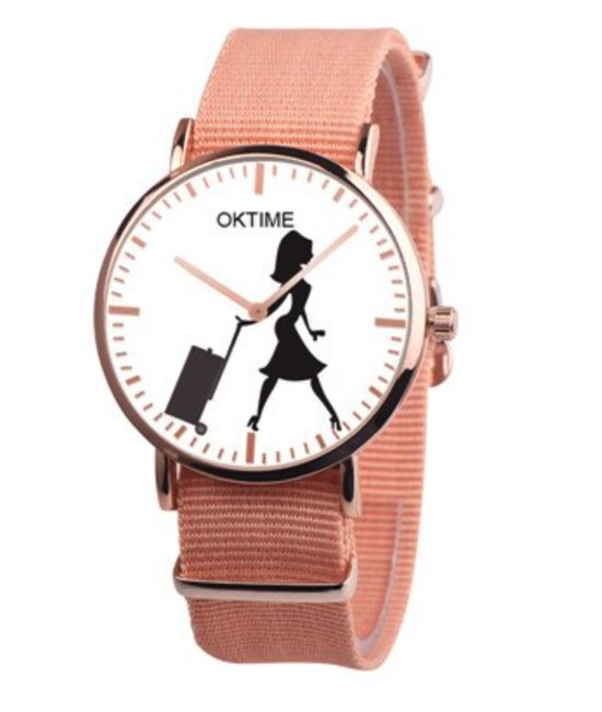 Hidzo Montre Oktime Voyages Ø 41 - Rose