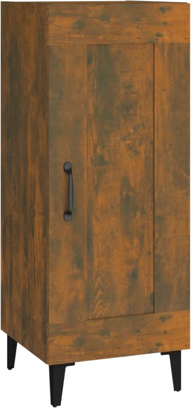 vidaXL - 2-deurs Kledingkast - Bewerkt hout - Zwart - 90x52x200 cm