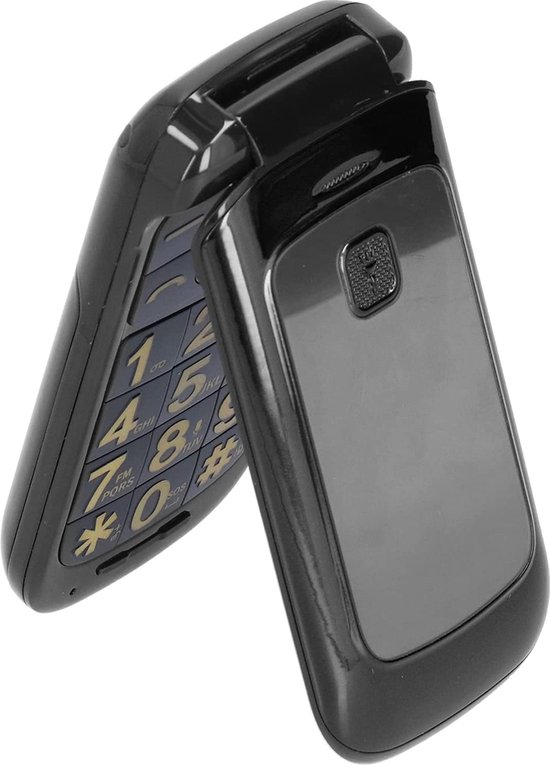 Ontgrendelde Telefoon, 2G Mobiele Telefoon met Vier Kaarten, Vier Stand-by, Mobiele Telefoon met Antenne, Gemakkelijk Te Gebruiken, Ultralange Stand-by, Grote Knop 2400 MAh (Zwart