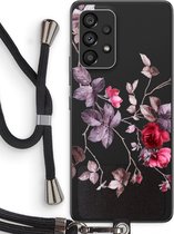 Case Company® - Hoesje met koord geschikt voor Samsung Galaxy A53 5G hoesje met Koord - Mooie bloemen - Telefoonhoesje met Zwart Koord - Bescherming aan alle Kanten en Over de Schermrand
