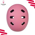 Casque PRO SPORT LIGHTS rose, vue de dessus, avec trous de ventilation.