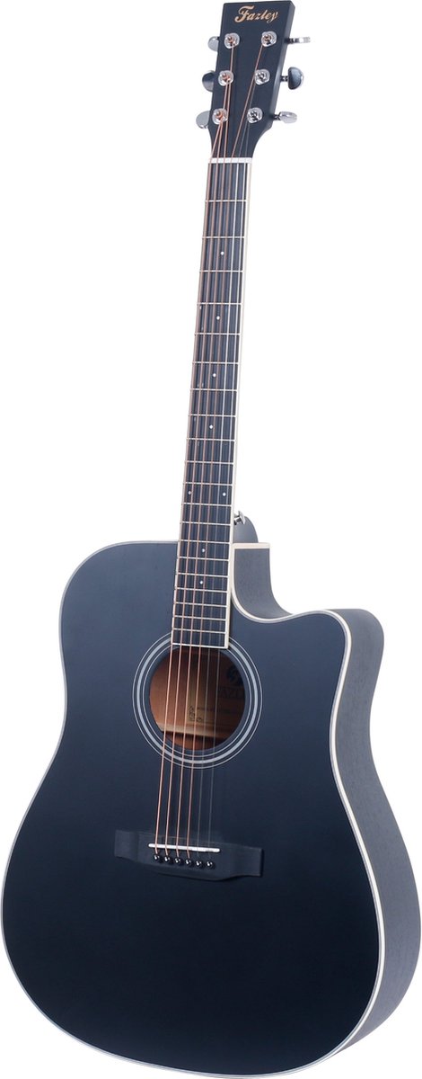 Fazley W70-DMBK ColourTune Dreadnought Matte Black westerngitaar