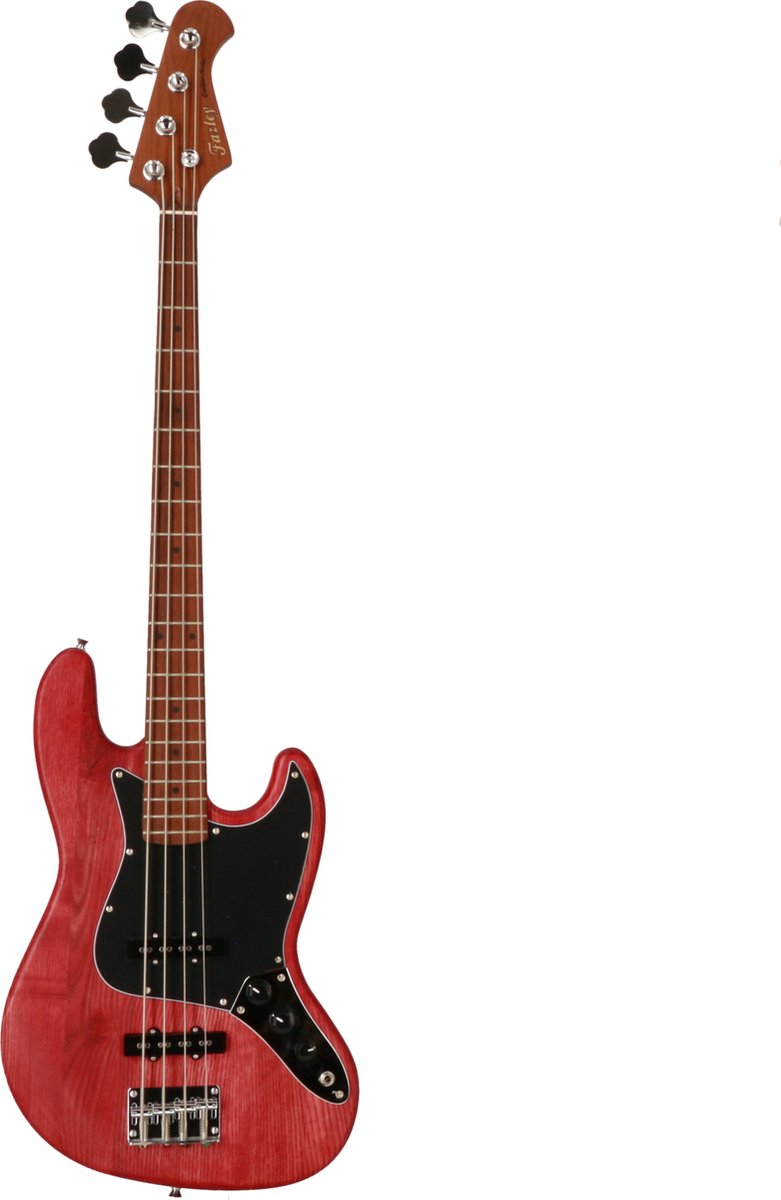 Fazley Outlaw Series Judge Plus Red elektrische basgitaar met gigbag