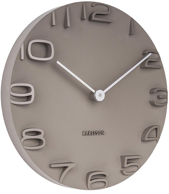 Karlsson On The Edge - Horloge - Rond - Plastique - Ø42 cm - Gris