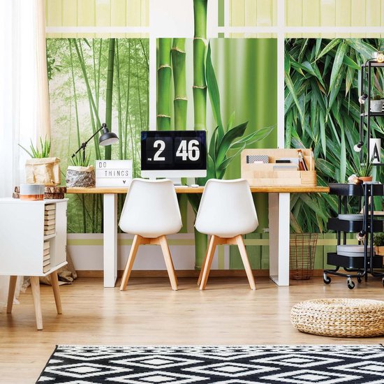 Papier peint photo Forêt de bambous Nature | PANORAMIQUE - 250cm x 104cm | Polaire 130g / m2