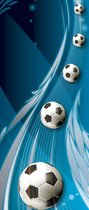 Fotobehang Football Blue Track | DEUR - 211cm x 90cm | 130g/m2 Vlies