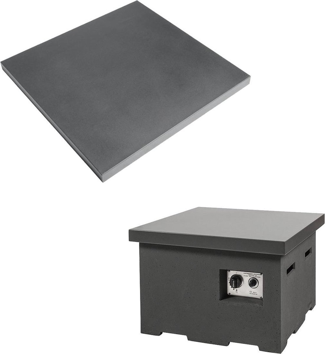 Happy Cocooning Steel Lid Cocoon Table Small Square - Anthracite