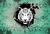 Papier peint Tiger Résumé | XL - 208 cm x 146 cm | Polaire 130g / m2