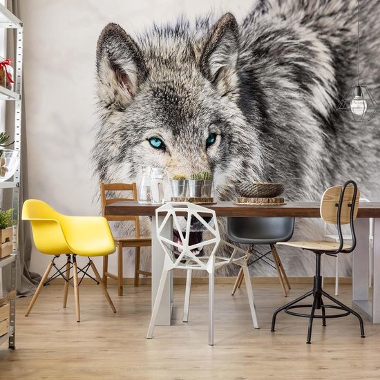 Papier peint Loup Animal | XL - 208 cm x 146 cm | Polaire 130g / m2