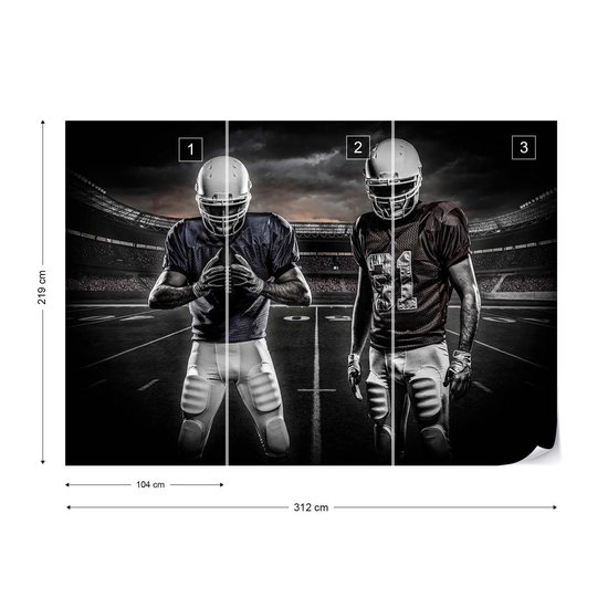 Papier peint Stade de football américain | XXL - 312 cm x 219 cm | Polaire 130g / m2