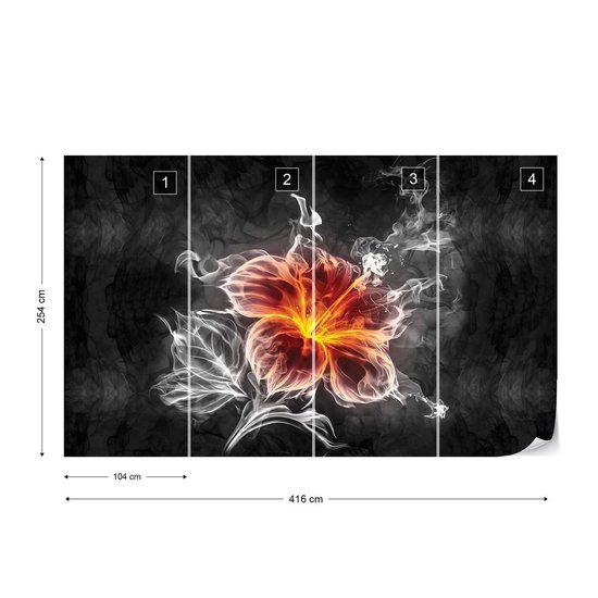 Papier Peint Fleur | XXXL - 416 cm x 254 cm | Polaire 130g / m2