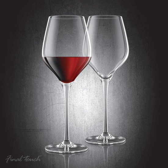 Final Touch - Verres à vin rouge, cristal de titane DuraSHIELD sans plomb -  Lot de 2 | bol.com