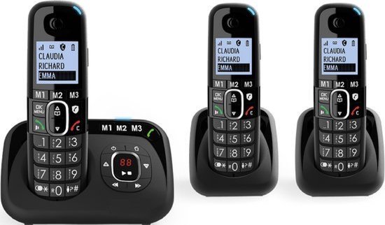 Bigtel1583 Trio Dect Set Met Antwoordapparaat