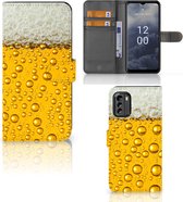 Telefoonhoesje Nokia G60 Flip Cover Valentijn Cadeautje hem Bier