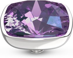 Melano Twisted Circular Steentje Crystal Purple Zilver