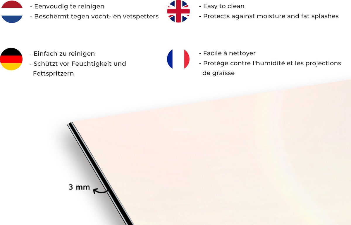 Spatscherm keuken 120x60 cm - Kookplaat achterwand Strand - Hut - Zon - Zee - Zomer - Muurbeschermer - Spatwand fornuis - Hoogwaardig aluminium