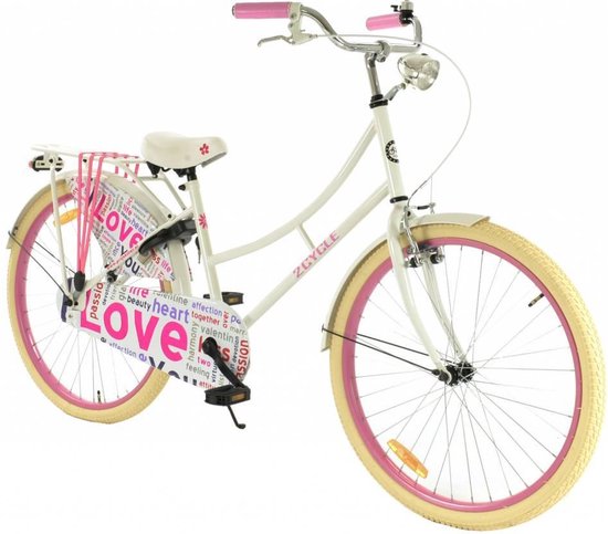 parlement Arabische Sarabo Fraude 2Cycle Omafiets - 26 inch - Wit-Roze | bol.com