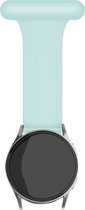 Strap-it Smartwatch bandje 22mm - Siliconen verpleegkundige band - geschikt voor Samsung Galaxy Watch 1 46mm / Watch 3 45mm / Gear S3 Classic & Frontier - Polar Vantage M / M2 / V3 / Grit X / Grit X Pro - OnePlus Watch - lichtgroen