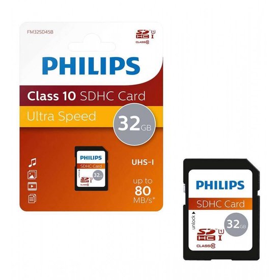 Philips SD Card 32GB - Ultra Speed - Class 10 - SD Kaart | bol.com