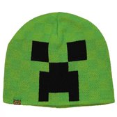 Minecraft Creeper Kinder Beanie Muts Groen/Zwart