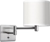 Home Sweet Home wandlamp Bling - wandlamp Swing inclusief lampenkap - lampenkap 16/16/15cm - geschikt voor E27 LED lamp - wit
