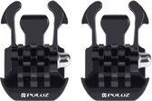2 PCS PULUZ horizontaal oppervlak Quick Release Buckle voor  GoPro HERO 7 / 6 / 5 / 5 session / 4 session / 4 / 3+/ 3 / 2 / 1    Xiaoyi nl andere actie camera's
