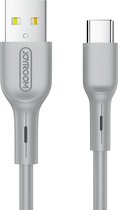 JOYROOM S-M357 1m Hoge Elasticiteit TPE-kabel 2A USB A naar Type-C Data Sync-oplaadkabel, voor Galaxy, Huawei, Xiaomi, LG, HTC en andere slimme telefoons (grijs)