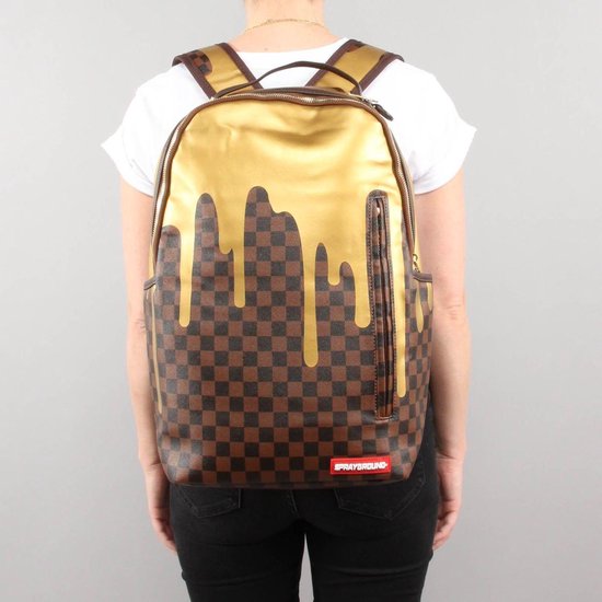 Sprayground Drips Gold Checkered bol
