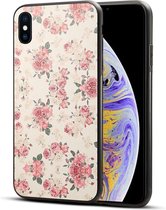 Peony Flower Pattern TPU + PC Case voor iPhone XS Max