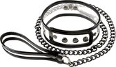 Bare Bondage Collar + Leash - zwart