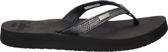 Reef Star Cushion Sassyblack/Silver Dames Slippers - Zwart/Zilver - Maat 40