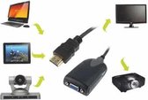 HDMI Male naar VGA vrouwelijke adapter met audiokabel (zwart)