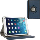 7 inch tablet cover 360 graden draaibaar donker blauw - universeel