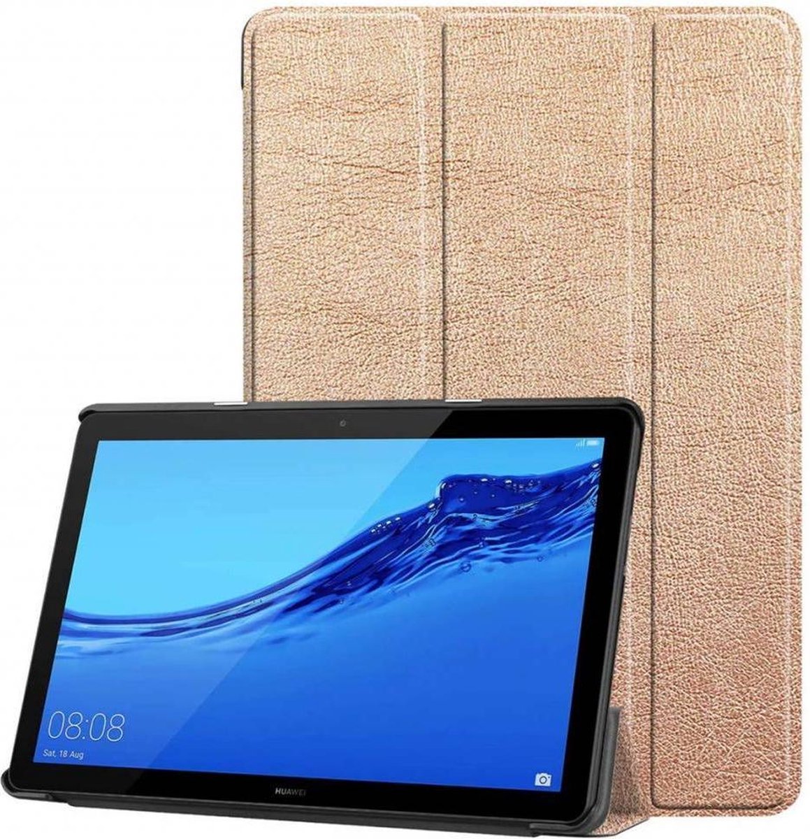 Huawei MediaPad T5 10 - Tri-fold Book Case - Rose-Gold