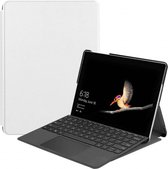 Case2go - Tablet Hoes geschikt voor Microsoft Surface Go -Tri-Fold Book Case - Wit