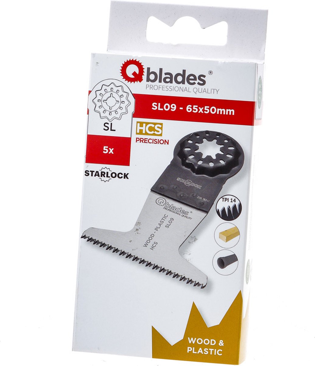 Qblades Zaagblad Precision 14tpi 65x50mm HCS SL09-5ST