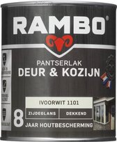 Rambo Pantserlak Deur & Kozijn Zijdeglans Dekkend - Goed Reinigbaar - Ivoorwit - 0.75L